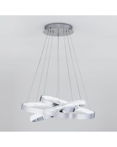 Подвесной светодиодный светильник с ПДУ на три кольца Posh 90176 3 хром Eurosvet