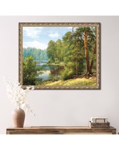 Картина на стену для интерьера в раме Русский пейзаж VI 47х57 см Графис