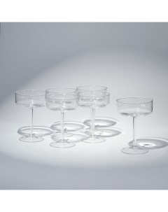 Набор бокалов для шампанского Блеск стеклянный 240 мл 6 шт Nobrand