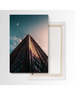 Картина Ночной небоскреб 105х70 см на холсте 736245915 Nobrand