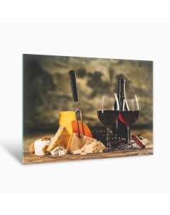 Картина Вино и сыр AG 40 147 40х50 см на стекле Postermarket