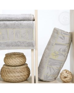 Набор полотенец 50х90 и 70х140 бамбук Серый Арт-дизайн
