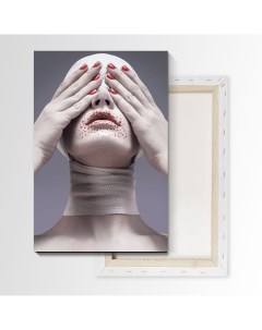 Картина Женщина с закрытыми глазами 105х70 см на холсте 980733346 Nobrand