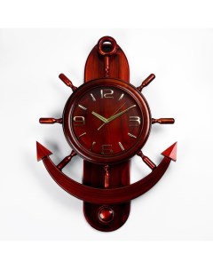 Часы настенные серия Море Якорь маятник плавный ход 2АА d 31 см 61 х 86 см Nobrand