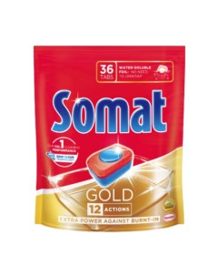 Таблетки Gold для посудомоечных машин 19 г х 36 шт Somat