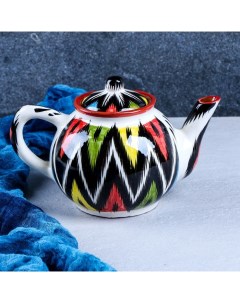Чайник Риштанская керамика Атлас 0 7 л разноцветный Nobrand