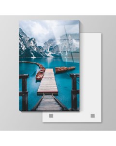 Картина Пирс и лодки 60х40 см на стекле 809574603 Nobrand