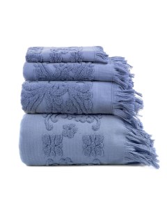 Полотенце для ванной банное универсальное Isabel Soft 70x140 с баxромой маxра голубой Arya