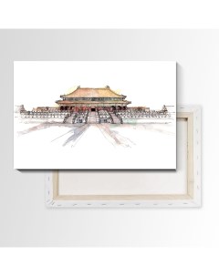 Картина Старый город китай 70х105 см на холсте 407826403 Nobrand