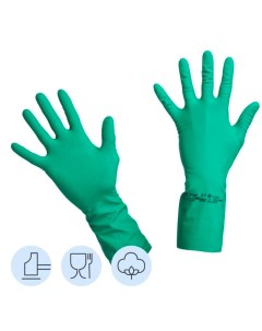 Перчатки для уборки Professional универсальные зеленые резиновые XL Vileda