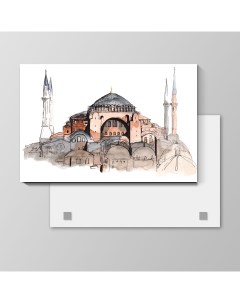 Картина Голубая мечеть Акварель 90х135 см на стекле 577496354 Nobrand