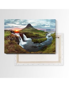Картина Prostokartina на холсте Исландия 90х135 см 550983406 Nobrand