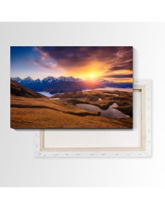 Картина Закат в горах 50х75 см на холсте 794413288 Nobrand