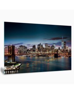 Картина Бруклинский мост AG 50 06 50х70 см на стекле Postermarket