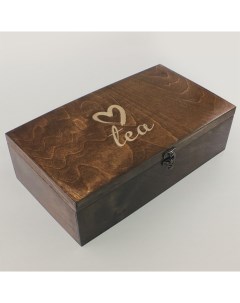 Коробка для чайных пакетиков большая 4 отделения Сердце 1228 Бруталити