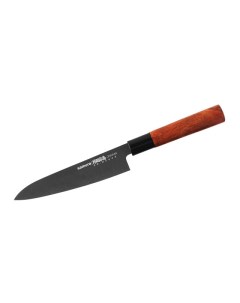 Нож кухонный поварской Okinawa Stonewash Гюто SO 0185B Samura