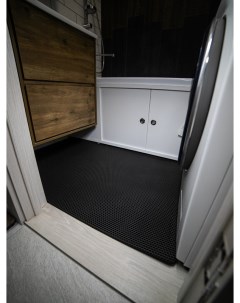 Коврик для ванной ЭВА 132х80 см черная сота Cellmat