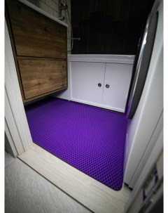 Коврик для ванной ЭВА 132х80 см фиолетовый ромб Cellmat