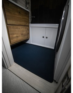 Коврик для ванной ЭВА 132х80 см темно синяя сота Cellmat