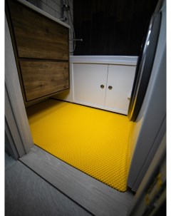 Коврик для ванной ЭВА 132х80 см желтый ромб Cellmat