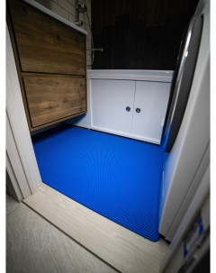 Коврик для ванной ЭВА 132х80 см синяя сота Cellmat