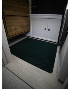Коврик для ванной ЭВА 83х66 см темно зеленая сота Cellmat