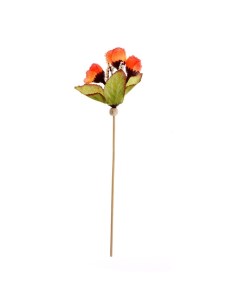 Искусственный алый цветок на палочке Цветок 25 см Страна карнавалия