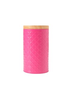 Банка для сыпучих продуктов Ромб 19x10 5x10 5 см цвет розовый Nobrand