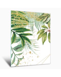 Картина на стекле Тропические листья AG 50 33 50х70 см Postermarket
