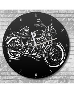 Настенные часы деревянные бесшумные авто мотоцикл 625 Бруталити
