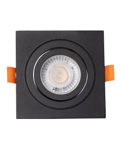 Светильник потолочный встраиваемый черный GU10 Прайм 850012701 De markt