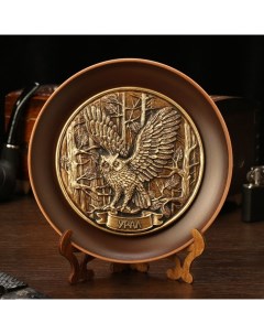 Тарелка сувенирная Сова керамика гипс d 16 см Nobrand