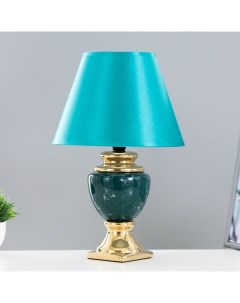 Настольная лампа Лайма Е14 40Вт зелено золотой 22х22х35 см Nobrand