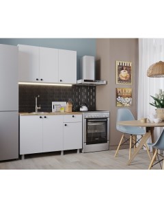 Кухонный гарнитур Деми 120 см черный белый бежевый Нк-мебель