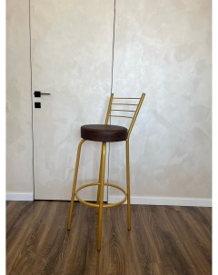 Барный стул со спинкой Марко Голд коричневый Marcodanieli
