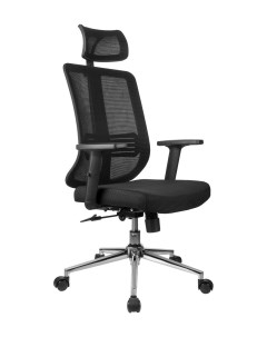 Компьютерное кресло RCH А663 Сиденье ткань черная спинка сетка черная Riva chair