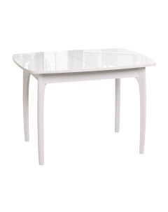 Кухонный стол DikLine М40 Белый стекло Белый
