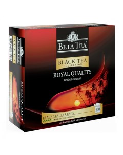Чай Королевское качество черный листовой 100 пакетиков Beta tea