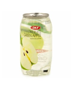Газированный напиток со вкусом зеленого яблока 350 мл Okf