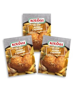 Приправа Для курицы с чесноком 30г 3 пакетика Kotanyi