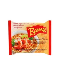 Лапша со вкусом Суп Том Ям с креветками быстрого приготовления 60 г Bamee