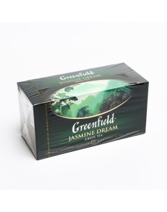 Чай зеленый jasmine dream с жасмином 25 пакетиков по 2 г Greenfield