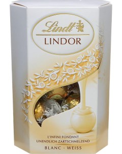 Конфеты Lindor из белого шоколада с нежной тающей начинкой 200 г Lindt