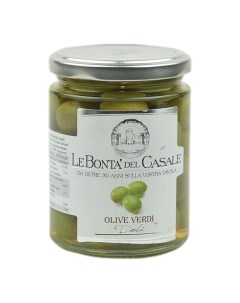 Оливки Le Bonta del Casale Сицилийские зеленые с косточкой 314 г Le bonta del casale