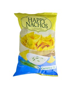 Чипсы кукурузные сметана и лук 150 г Happy nachos