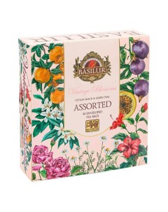 Чай травяной Винтажные цветы ассорти в пакетиках 1 5 г x 40 шт Basilur