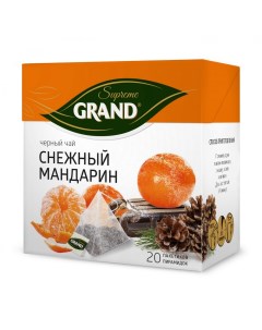 Чай Снежный Мандарин черный с добавками 20 пирамидок Гранд