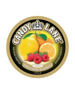 Фруктовые леденцы мед лимон и малина 200г ж б Candy lane