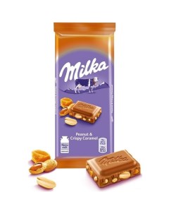 Шоколад пинат криспи карамель 90 г Milka