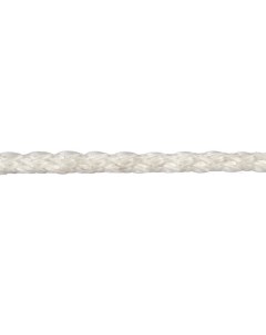 Шнур вязаный полипропиленовый 8 прядей белый d5 мм без сердечника Nobrand